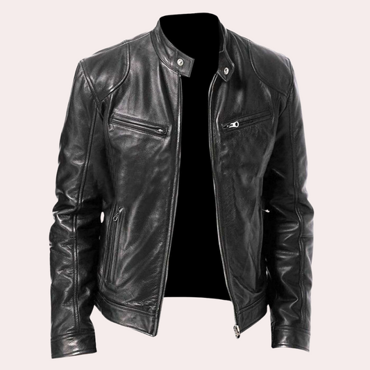 Stilvolle Luxus-Motorradjacke für Männer