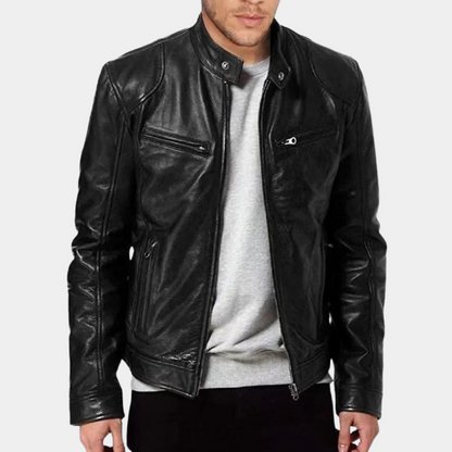 Stilvolle Luxus-Motorradjacke für Männer