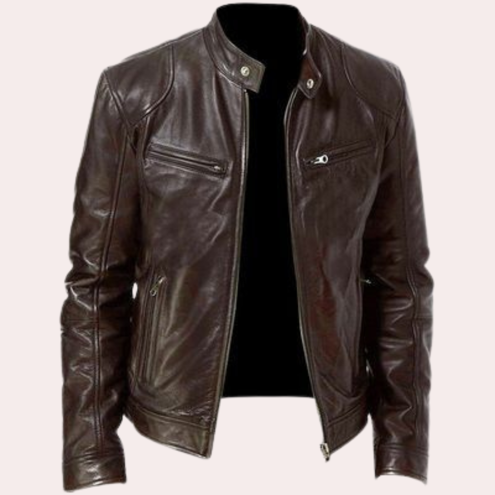 Stilvolle Luxus-Motorradjacke für Männer