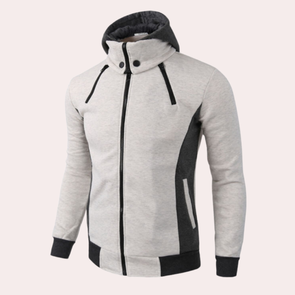 Gaspar - Trendiger Sport-Hoodie für Männer mit Reißverschluss