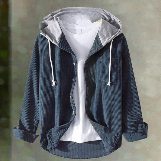 Jeno - Trendige Herren-Cordjacke mit stylischer Kapuze