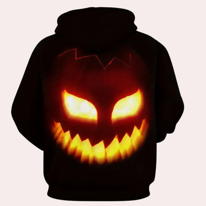 Marton - Trendiger Hoodie für Männer mit stylischem Halloween-Kürbis-Print