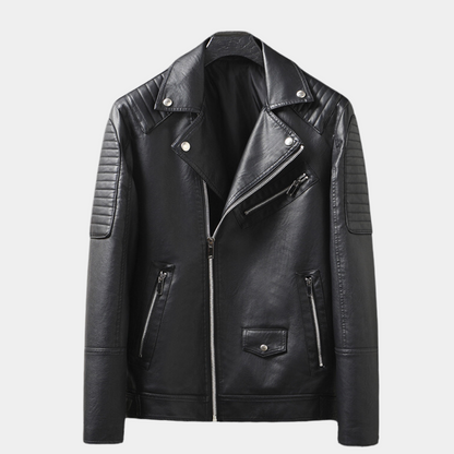 Stilvolle moderne Herren-Bikerjacke mit Reißverschluss - perfekt für jede Gelegenheit
