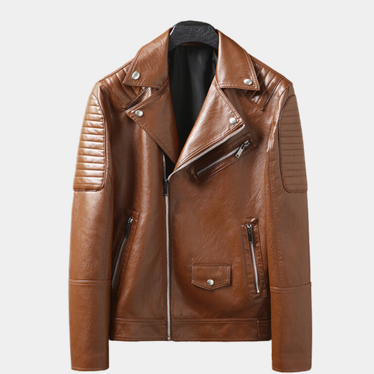 Stilvolle moderne Herren-Bikerjacke mit Reißverschluss - perfekt für jede Gelegenheit