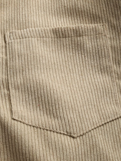 Herren Cord-Pulloverhemd | Casual Freizeithemd | Langarm