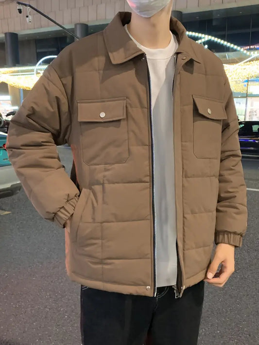 Liasyn | Stilvolle solide Fleecejacke mit Taschen, lässig, atmungsaktiv, Revers