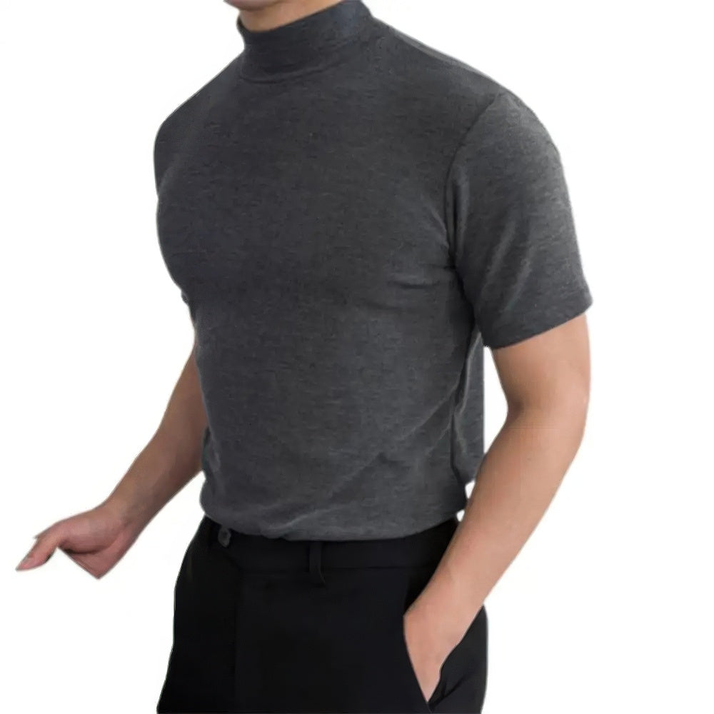 Atmungsaktiver Herren Rollkragenshirt Kurzarm
