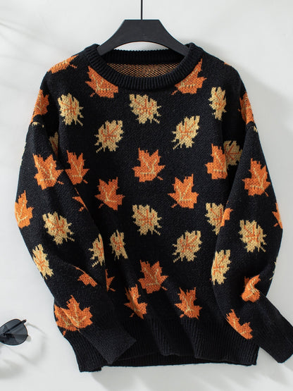 Nilo | Gemütlicher Pullover mit Ahornblatt-Muster