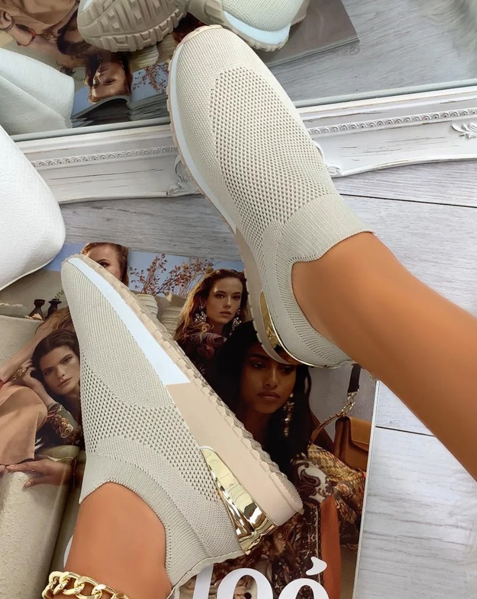 Jana | Women's Elastic Slip-On Sneakers - Atmungsaktiv, stylisch und bequemes Schuhwerk