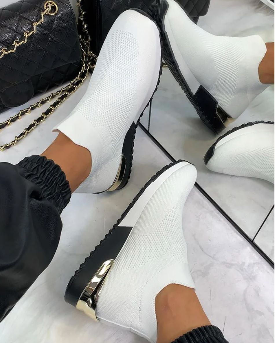 Jana | Women's Elastic Slip-On Sneakers - Atmungsaktiv, stylisch und bequemes Schuhwerk