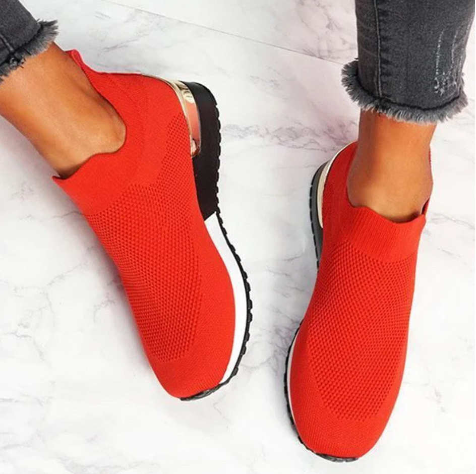 Jana | Women's Elastic Slip-On Sneakers - Atmungsaktiv, stylisch und bequemes Schuhwerk