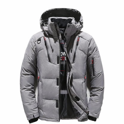 Hochwertige Winterjacke für Herren mit abnehmbarer Kapuze - Goose