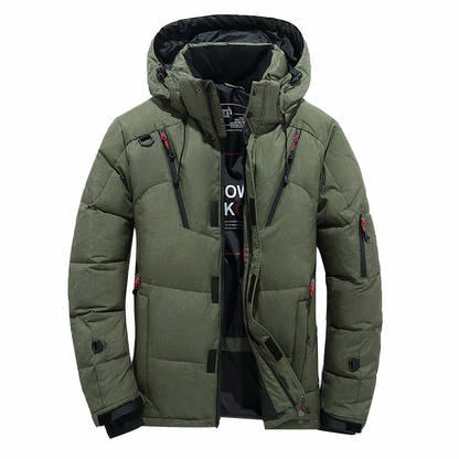Hochwertige Winterjacke für Herren mit abnehmbarer Kapuze - Goose