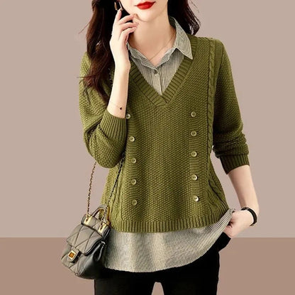Tahir | Zweiteiliger Strickpullover für Frauen
