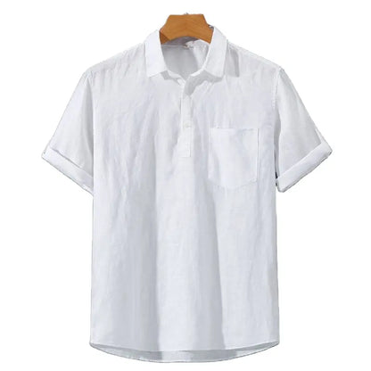 Herren Polo, aus Leinen und elegant