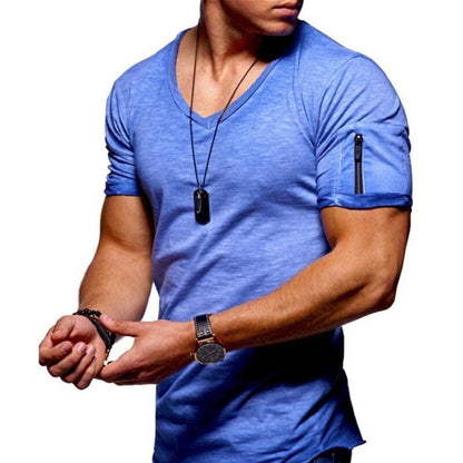 Herren V-Ausschnitt Muscle-T-Shirt - Shaun