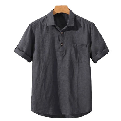 Herren Polo, aus Leinen und elegant