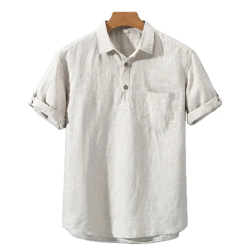 Herren Polo, aus Leinen und elegant