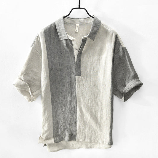 Stylisches Herren Leinen Hemd