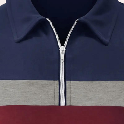 Herren Langarm Poloshirt Baumwolle Komfort-Fit