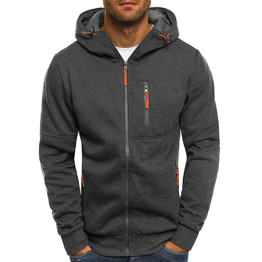 JACKS - Stylischer Herren-Kapuzenpullover mit Reißverschluss und Kapuze