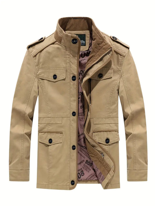 Shileryn | Outdoor Mode Bequeme Atmungsaktive Retro Baumwolljacke