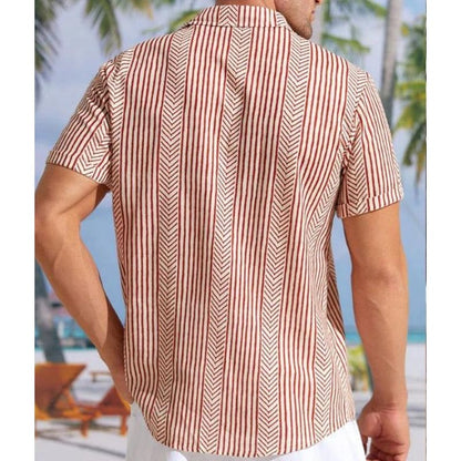 Lässiges Herren kurzarm Hemd im stylischen Retro Look