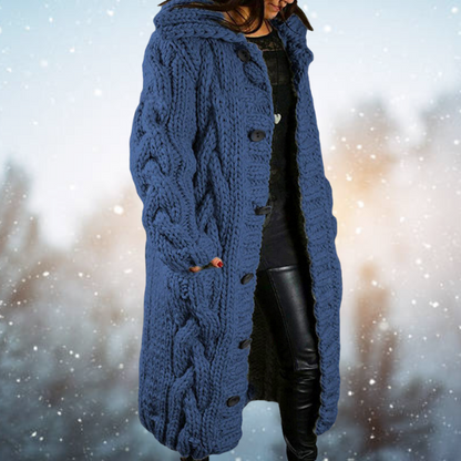 Lasandra | Luxuriöser Komfort Dicke gewebte Damen Strickjacke