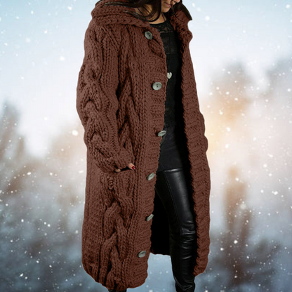 Lasandra | Luxuriöser Komfort Dicke gewebte Damen Strickjacke