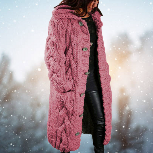 Lasandra | Luxuriöser Komfort Dicke gewebte Damen Strickjacke