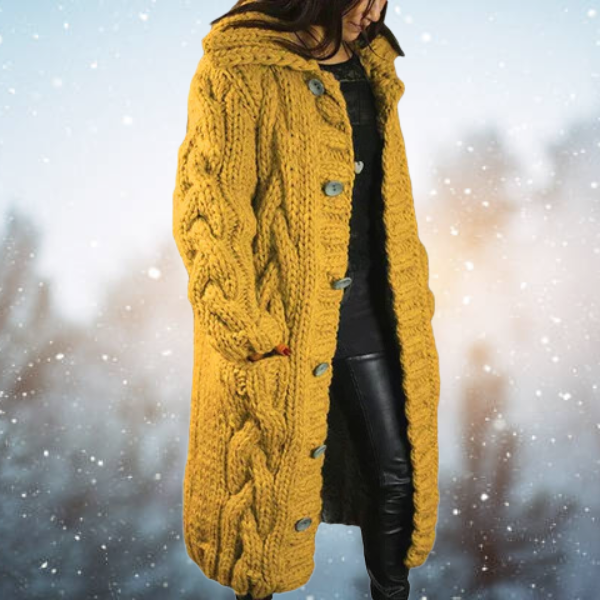 Lasandra | Luxuriöser Komfort Dicke gewebte Damen Strickjacke