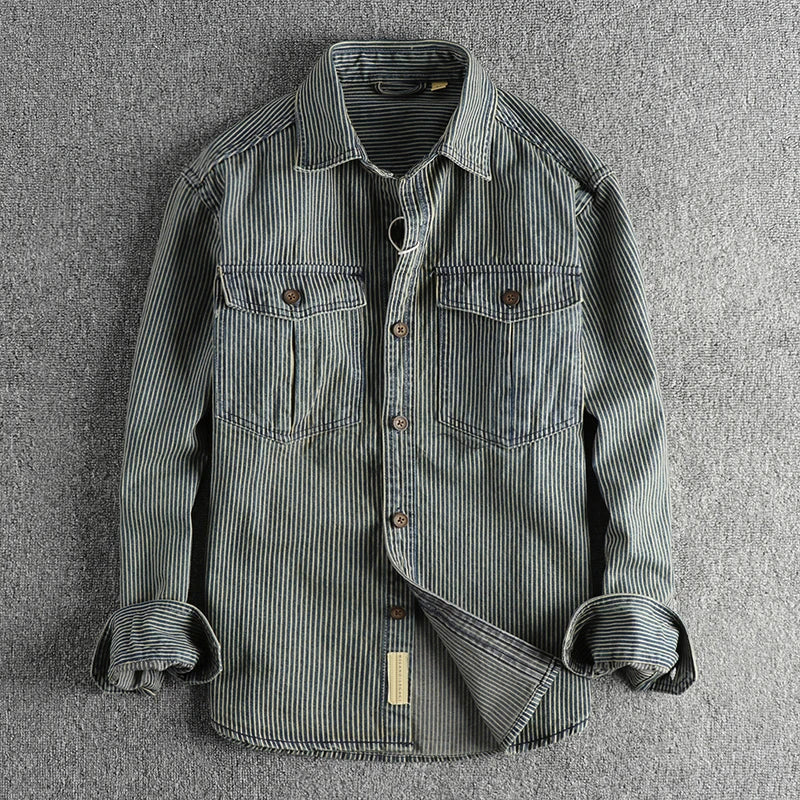 Klassisches Denim Herrenhemd in Vintage-Look