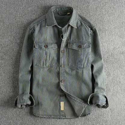 Klassisches Denim Herrenhemd in Vintage-Look
