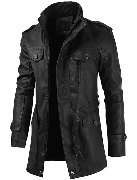 Uilleam - Herren Lederjacke Lang Individuell