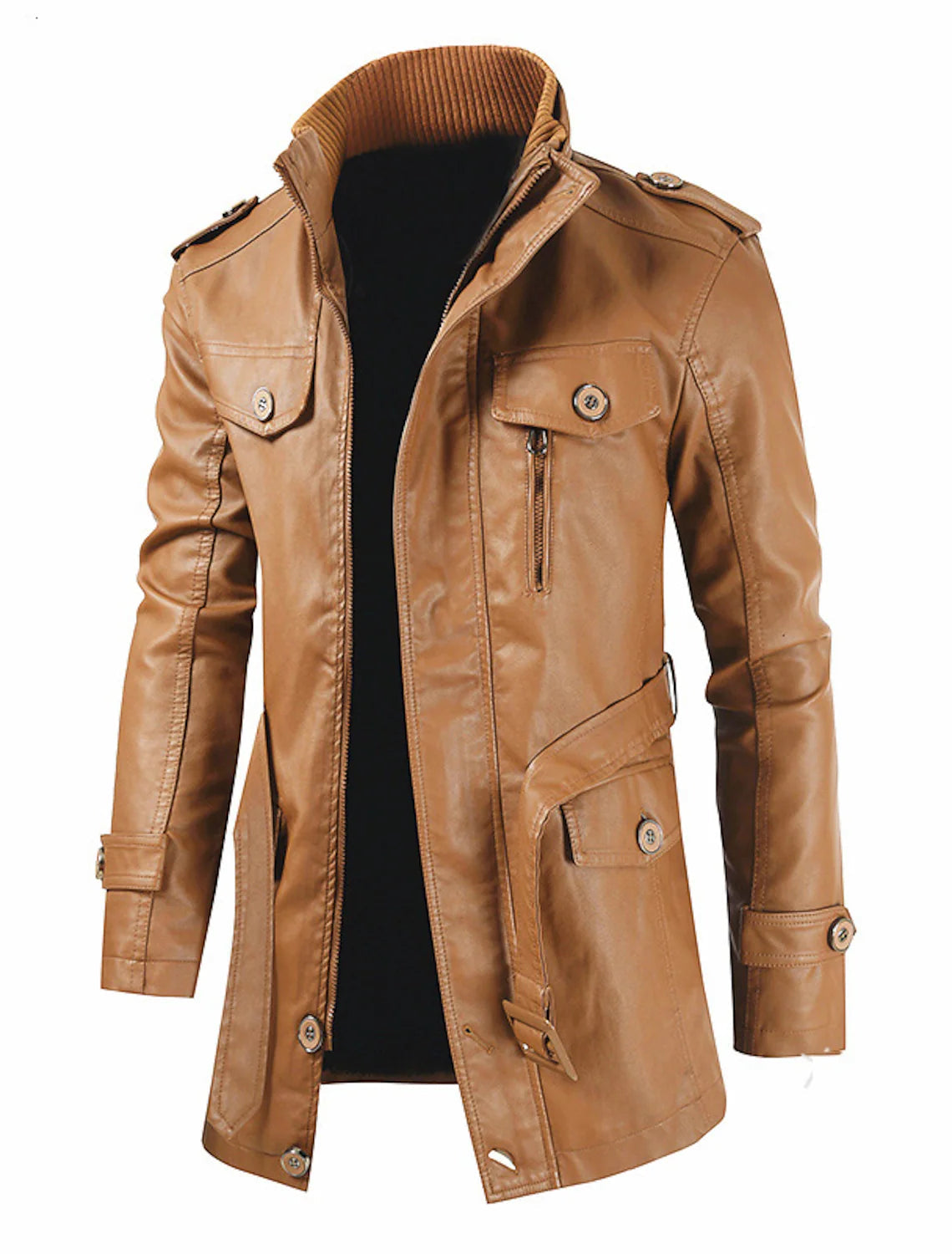 Uilleam - Herren Lederjacke Lang Individuell