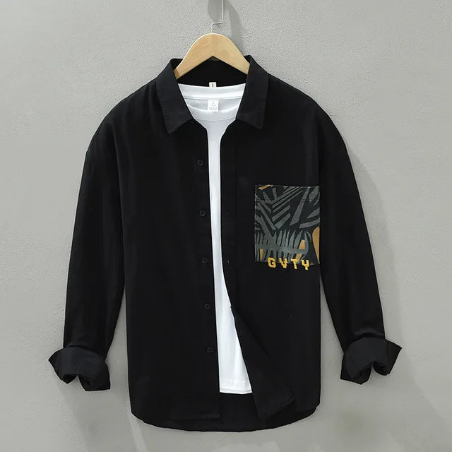 Fudus | Modernes Knopfhemd Mit Zebra Taschendetail