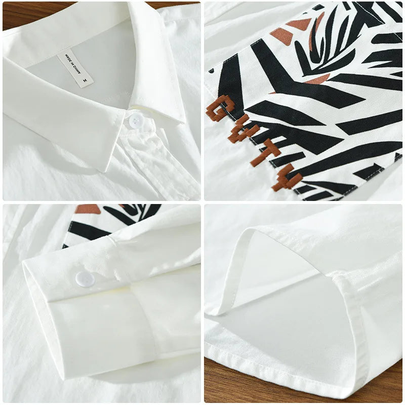 Fudus | Modernes Knopfhemd Mit Zebra Taschendetail
