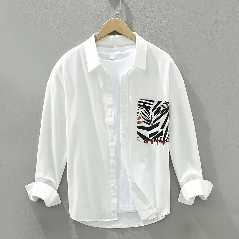 Fudus | Modernes Knopfhemd Mit Zebra Taschendetail