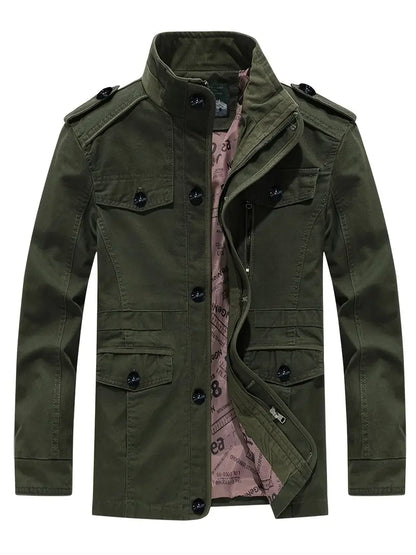 Shileryn | Outdoor Mode Bequeme Atmungsaktive Retro Baumwolljacke