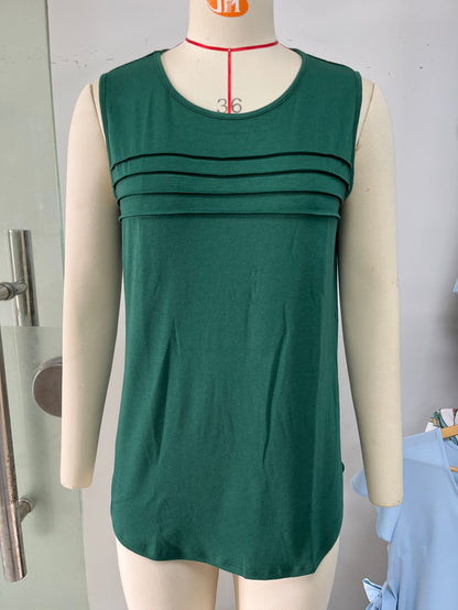 Fudus | Lässiger Rundhalsausschnitt Lockere Ärmellose Tanktop