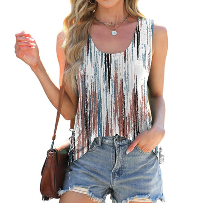 Fudus | Trendy Tie-Dye Druck Loose Ärmellos Tanktop