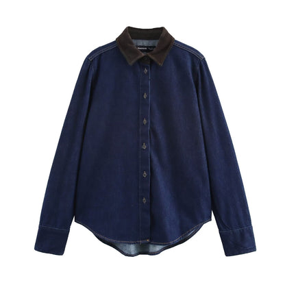 Fudus | Lässiges Frühlingsjeanshemd Top