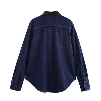 Fudus | Lässiges Frühlingsjeanshemd Top