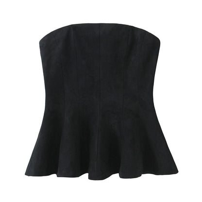 Fudus | Trendy Zweifarbiges Ärmelloses Bandeau-Top
