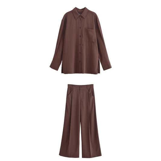 Fudus | Mode Split Hem Drapierter Kragen Langarmoberteil