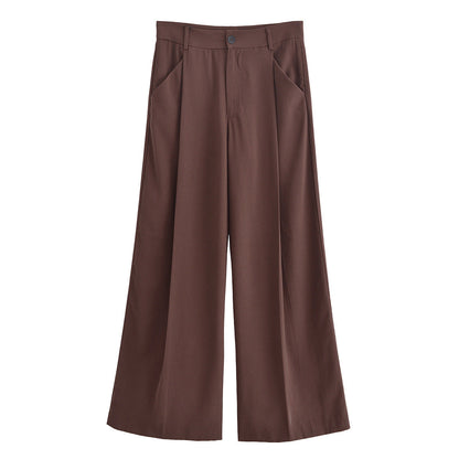 Fudus | Mode Split Hem Drapierter Kragen Langarmoberteil