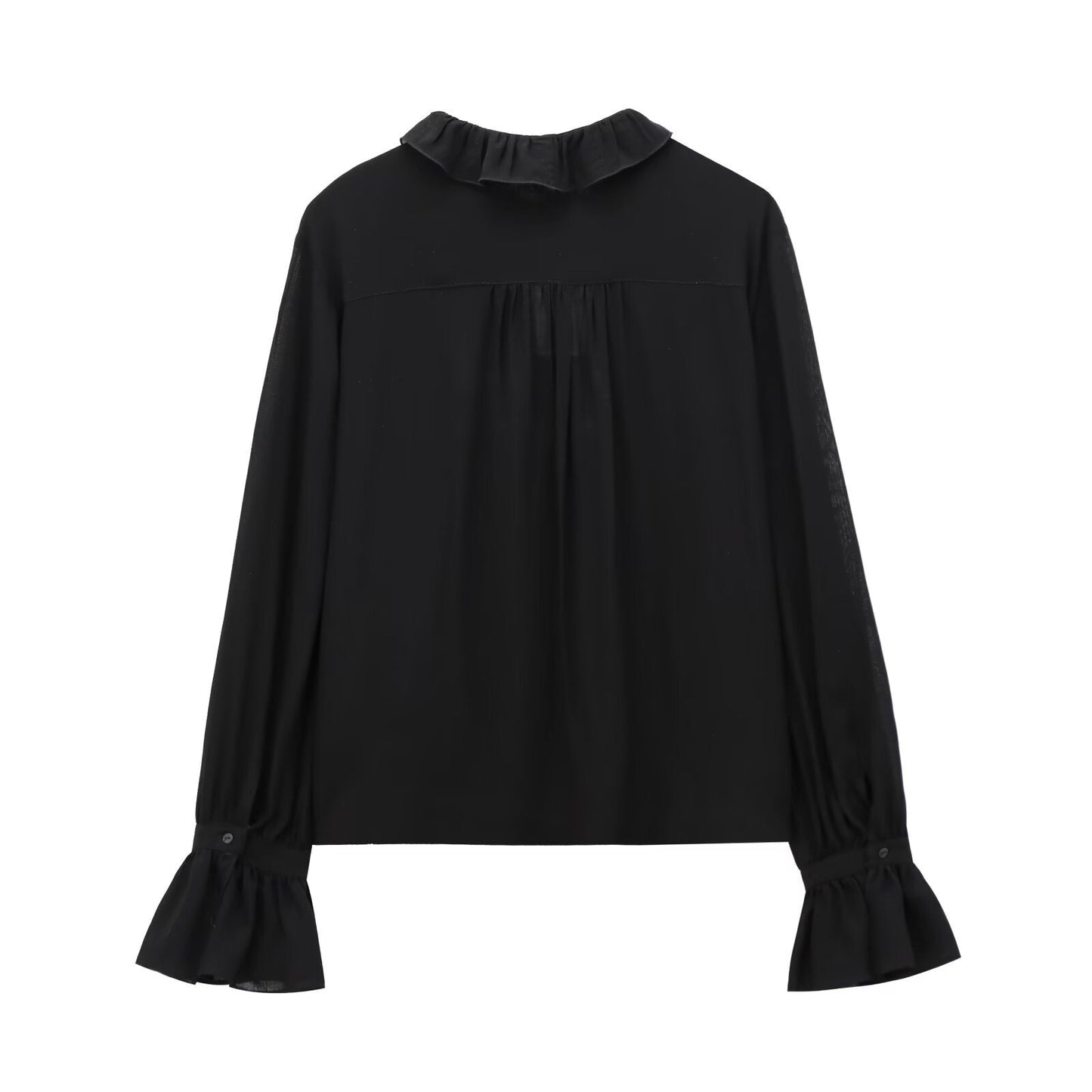 Fudus | Stylishes Rüschendes Design Frühlingsshirt Top