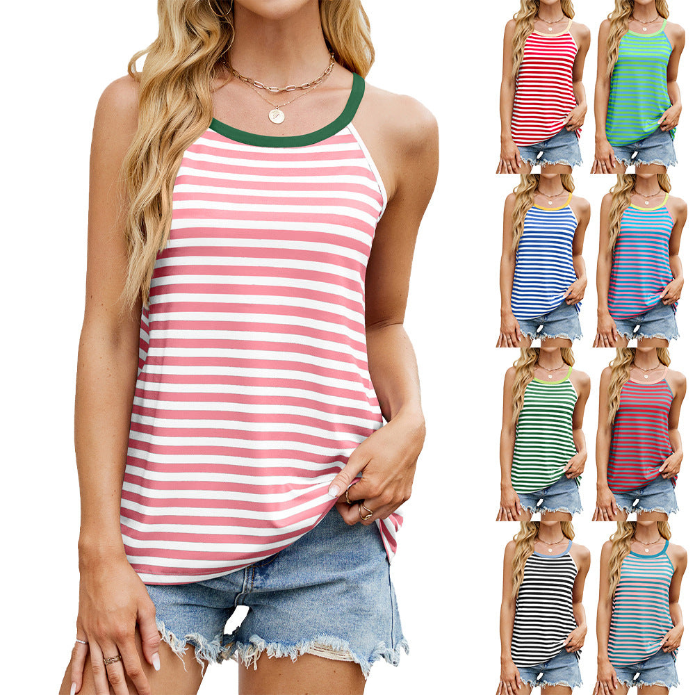 Fudus | Legere Kontrast Tank Top Lockere Ärmellose Bluse