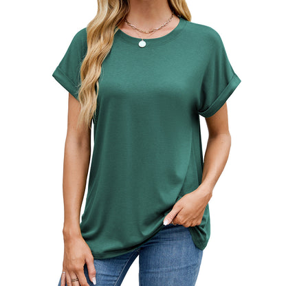 Fudus | Essentiell Einfarbig Rund Lockeres T-Shirt