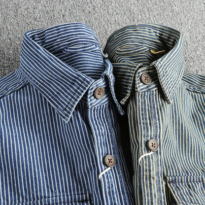 Klassisches Denim Herrenhemd in Vintage-Look